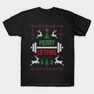 Merry Liftmas Gym Lift Sport Xmas Gift Ugly T-Shirt